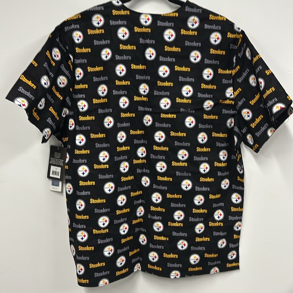 New NFL team apparel Pittsburgh Steelers scrub top M - Picture 6 of 6